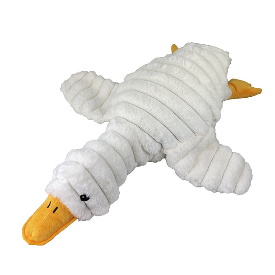 Petlou Farm Friends Goose Plush Dog Toy - 26" Soft Squeaky Play Toy