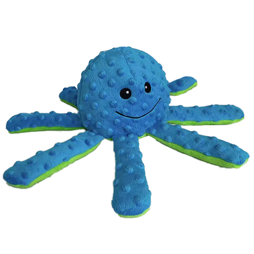 Petlou Dotty Friends Octopus Plush Dog Toy – 10" Durable Squeaky Plush