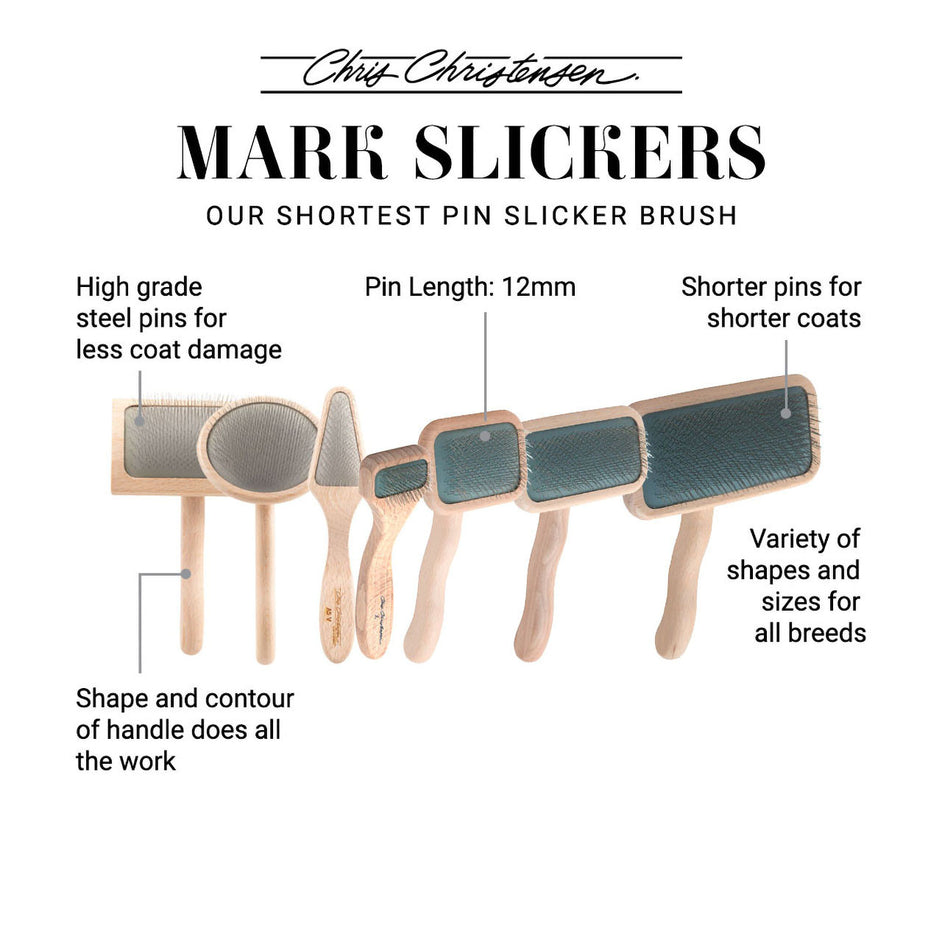 Chris Christensen Mark Slicker Brushes For Dogs, Mark V Triangle