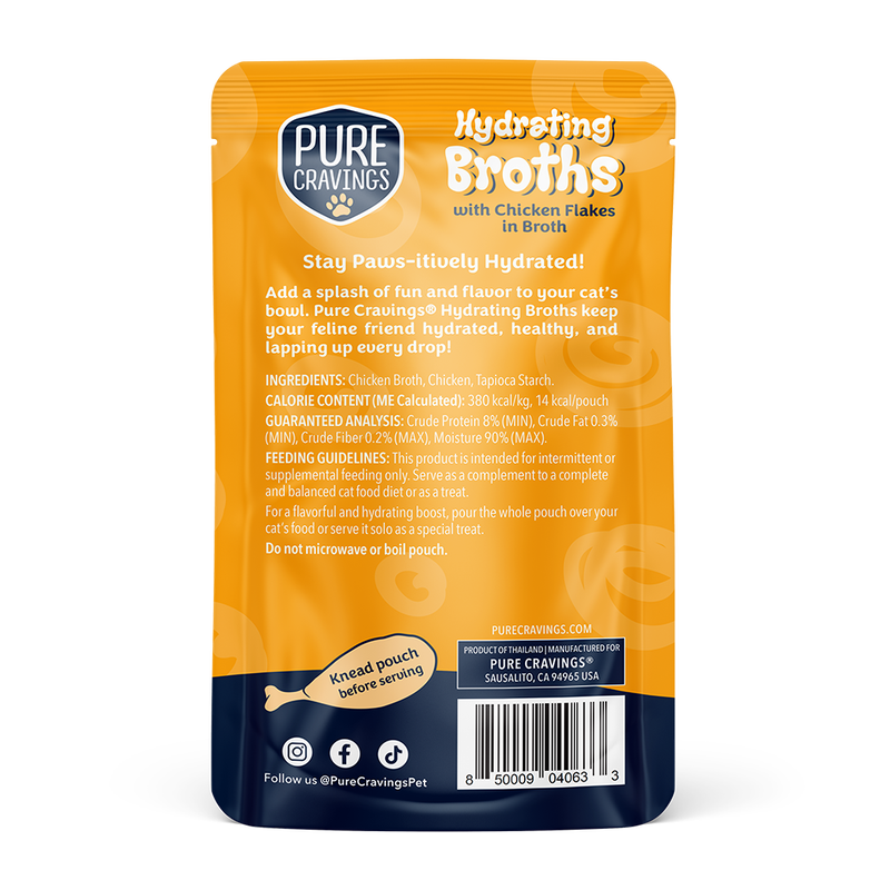 Pure Craving Hydrating Broth Chicken Meal Mixer For Cats, 12/1.3oz