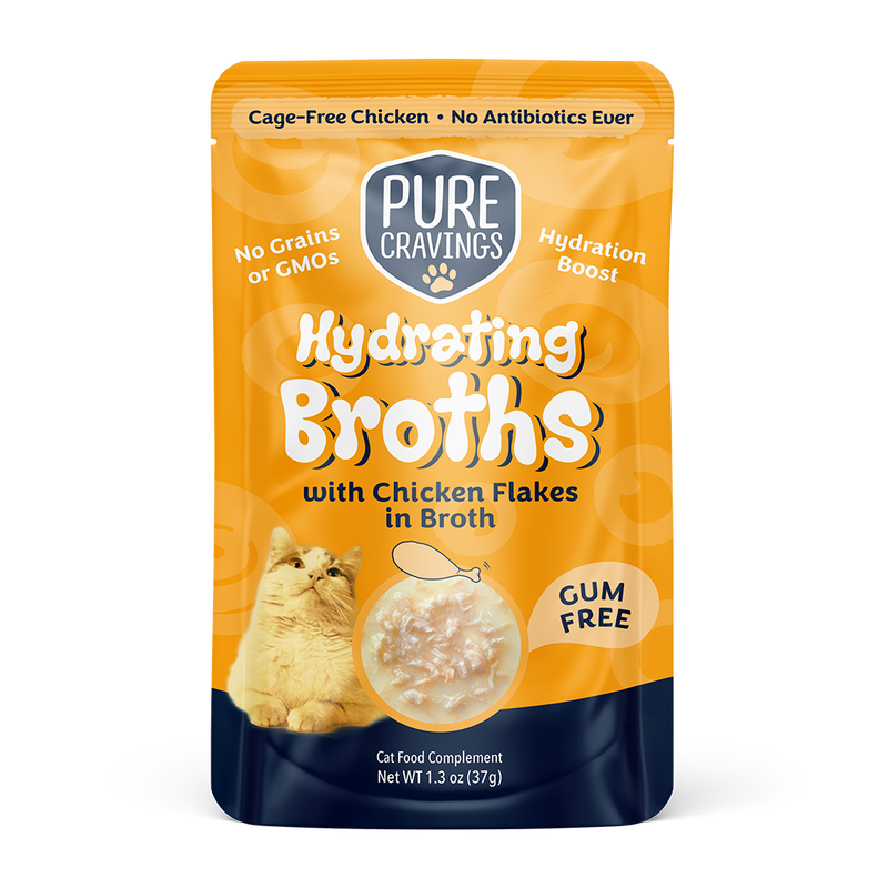 Pure Craving Hydrating Broth Chicken Meal Mixer For Cats, 12/1.3oz