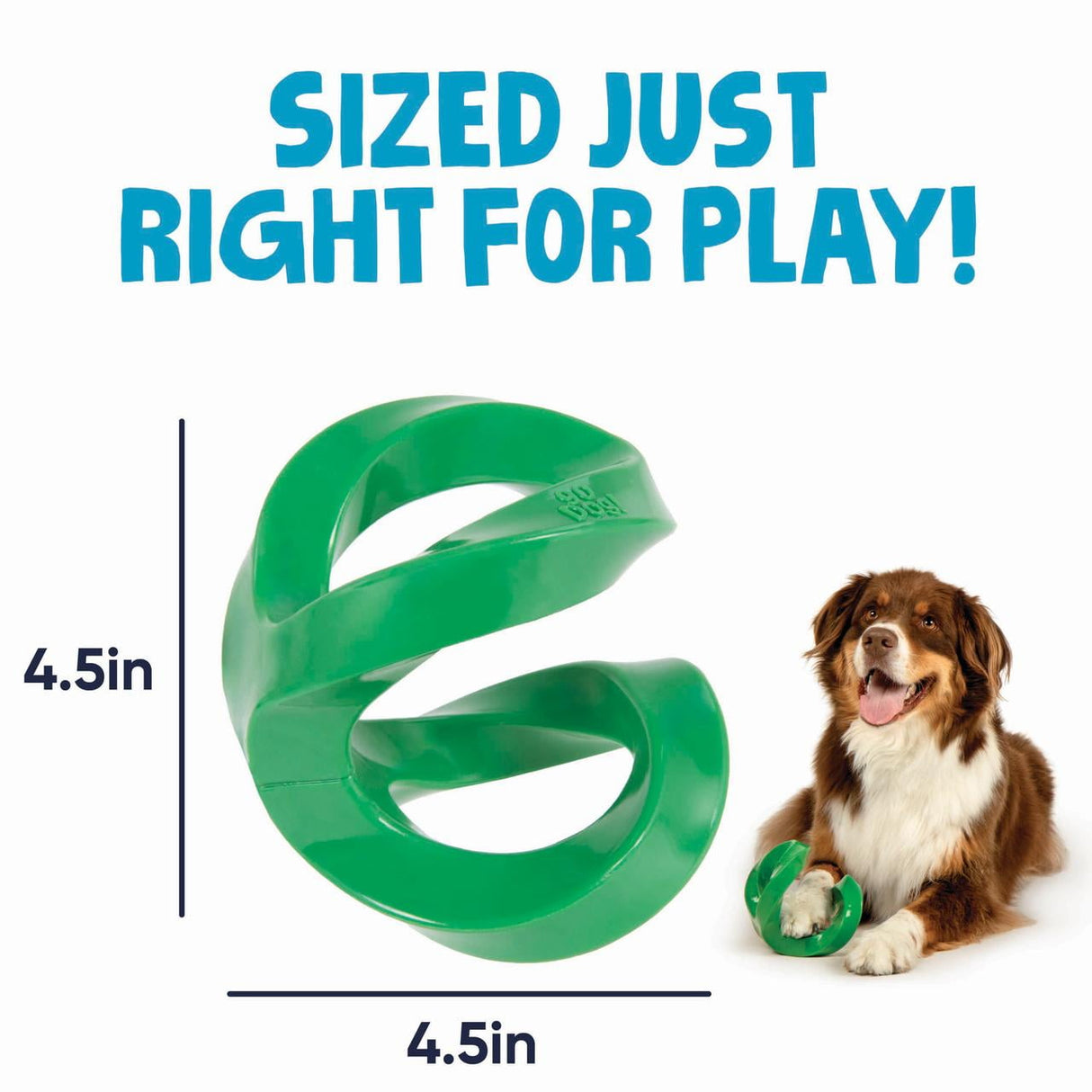 goDog Magic Motion Durable Interactive Dog Toy, Twisty Tosser