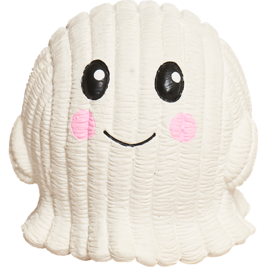 HuggleHounds Halloween 2026 Boo Ghost Ruff-Tex Ball Rubber Dog Toy