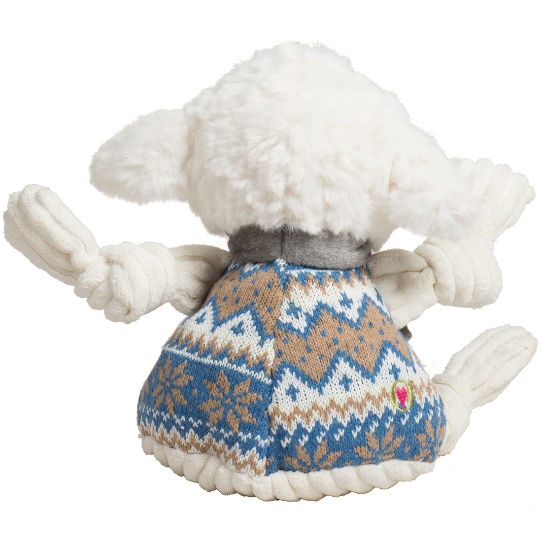 HuggleHound Holiday 2025 Leo Lamb Knottie Plush Dog Toy, Large