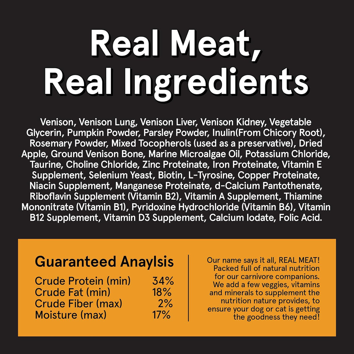 The Real Meat Company Air-Dried Cat Food, Venison