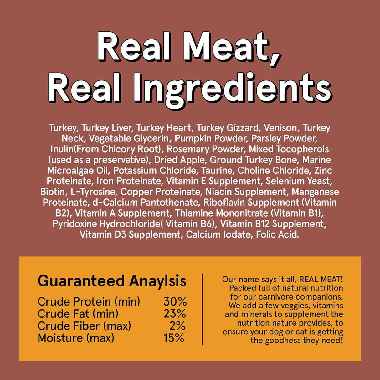 The Real Meat Company Air-Dried Cat Food, Turkey & Venison