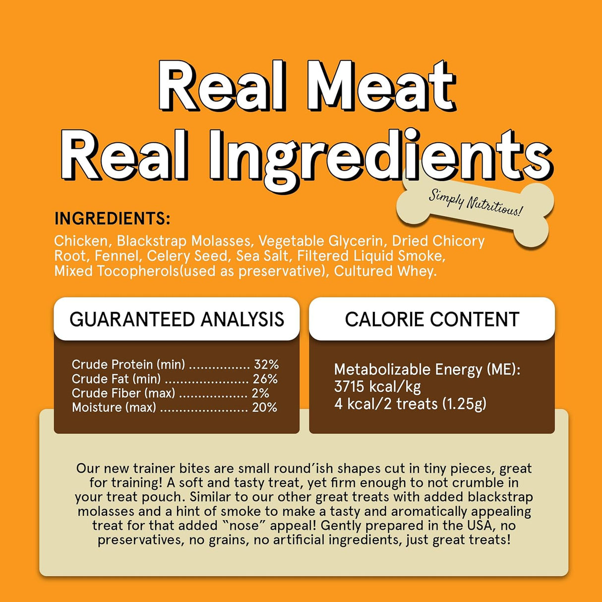 The Real Meat Company Air Dried Chicken Jerky Tiny Trainers Dog Treats, 5oz