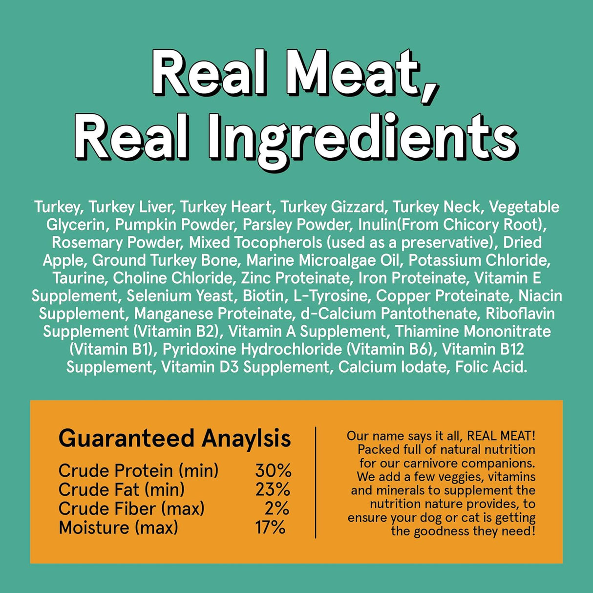 The Real Meat Company Air-Dried Cat Food, Turkey