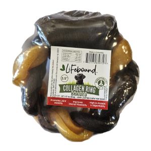 Lifebound Collagen Braided Donut Dog Chew