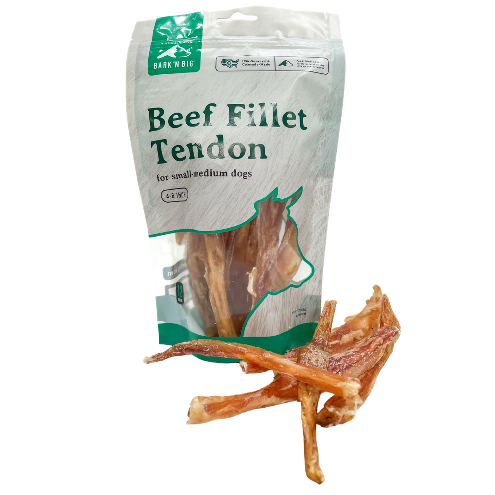 BarkNBig USA Small Beef Tendon Filets Dog Treat, 12ct
