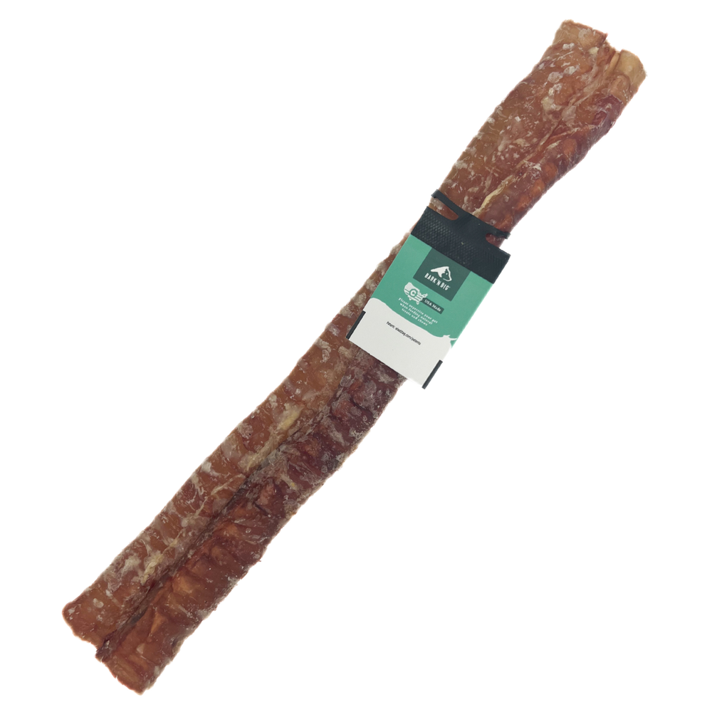 BarkNBig USA Beef Trachea Dog Treat, 10-12in