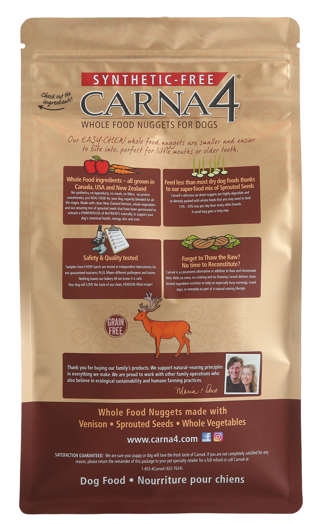 Carna4 All Life Stages Easy Chew Venison Formula Dry Dog Food