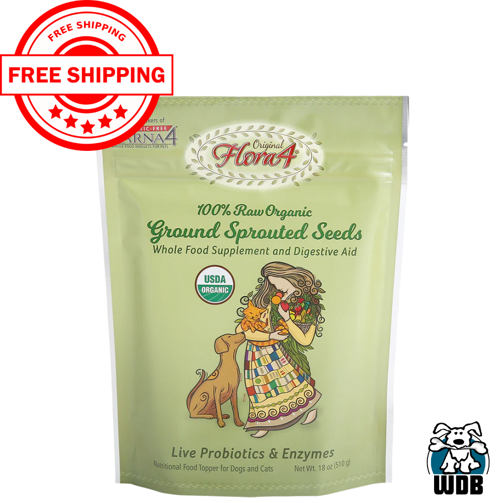 Carna4 Flora4 Ground Sprouted Seeds Food Topper For Dogs & Cats