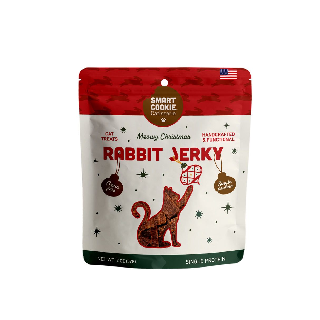 Smart Cookie Catisserie Holiday 2025 Rabbit Jerky Cat Treats, 2oz