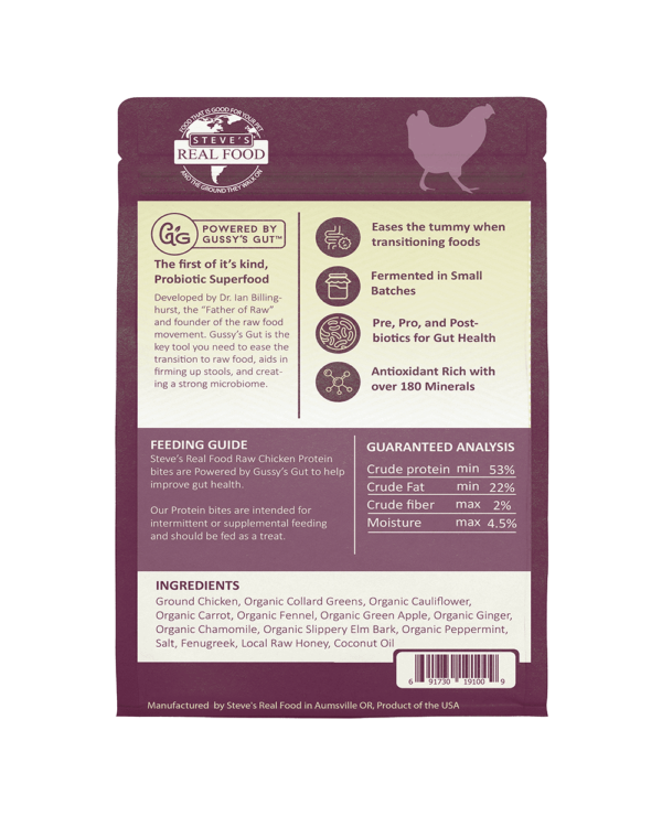 Steve's Real Food Chicken Protein Bites Freeze Dried Treats For Dogs and Cats, 4oz