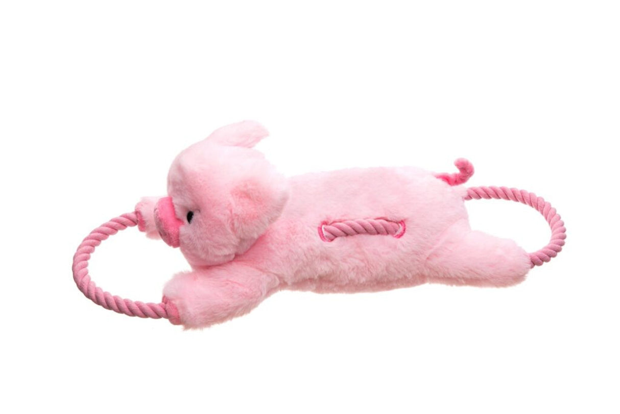 Growl Haystackerz Plush Dog Toy, Pink Pig
