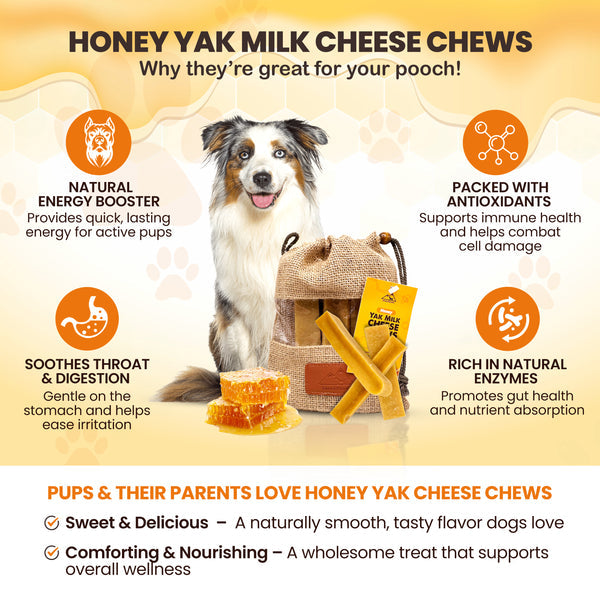 PeaksNPaws All Natural Honey Flavored Yak Chews For Dogs