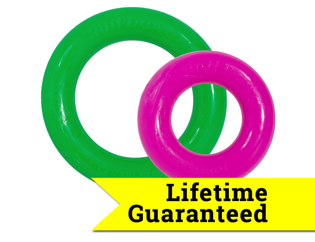 RuffDawg USA Dawg-Ring Rubber Retrieving Dog Toy