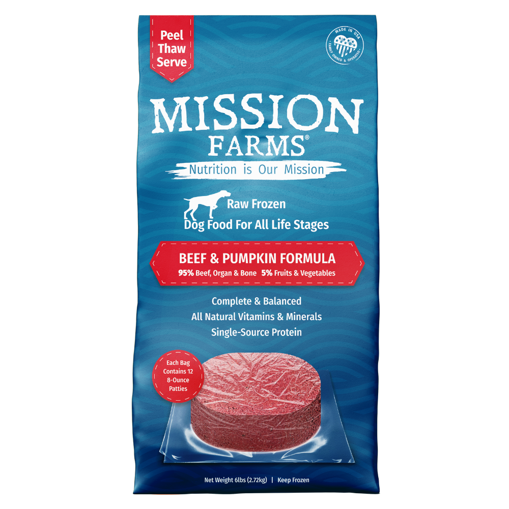 Mission Farms Synthetic Free Frozen Raw Dog Food Patties