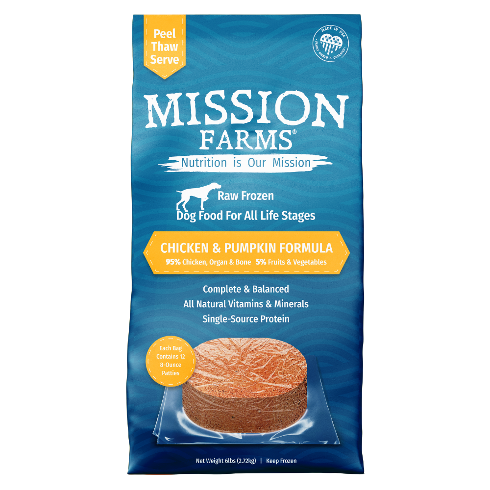 Mission Farms Synthetic Free Frozen Raw Dog Food Patties