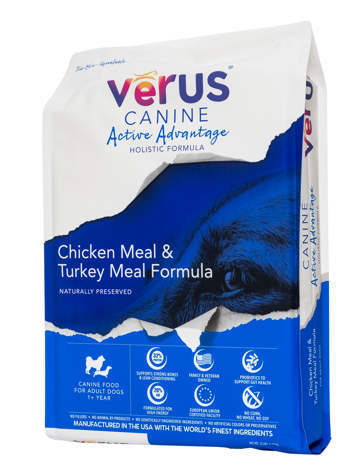 Verus Canine Active Advantage Chicken Meal & Brown Rice Formula Dry Dog Food