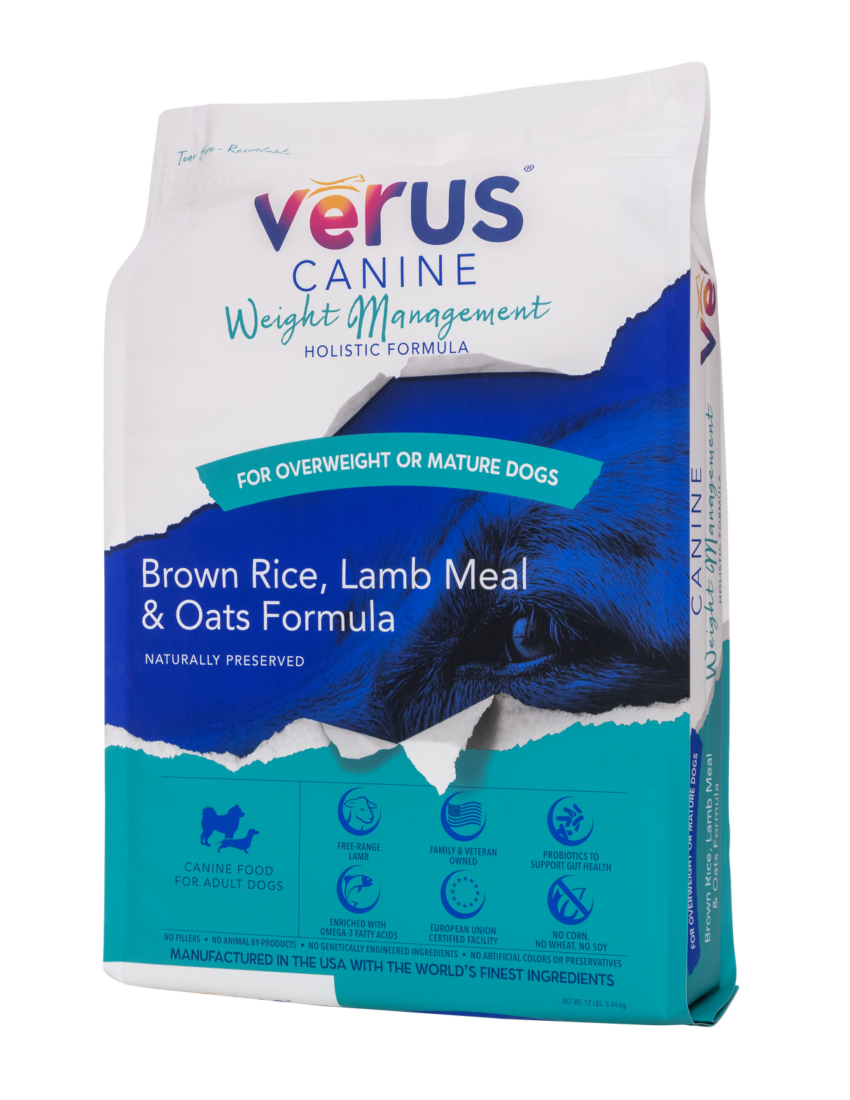 Verus Canine Weight Management Lamb Meal & Brown Rice Formula Dry Dog Food