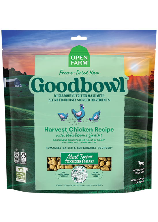 Open Farm GoodBowl Harvest Chicken Recipe Freeze Dried Raw Dog Food Topper