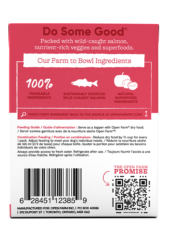 Open Farm Wild Caught Salmon Rustic Stew Wet Dog Food, 12/12.5oz
