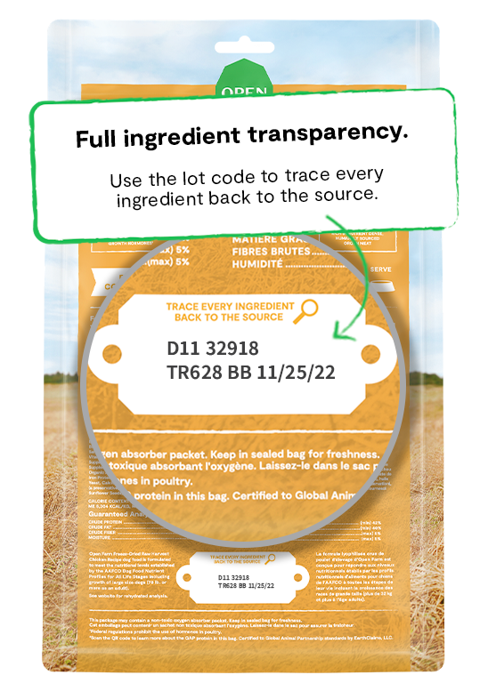 Open Farm Harvest Chicken Patties Freeze Dried Raw Dog Food