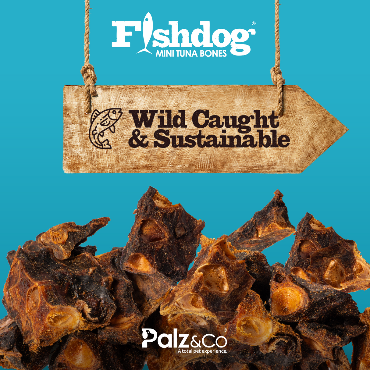 Palz&Co Fishdog Mini Tuna Bone Dog Treats, 3.5oz