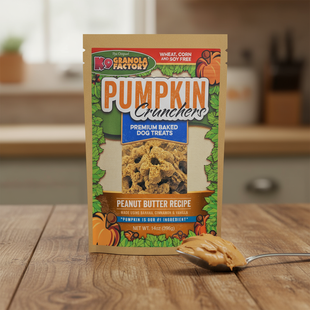 K9 Granola Factory Pumpkin Crunchers Peanut Butter Dog Treats