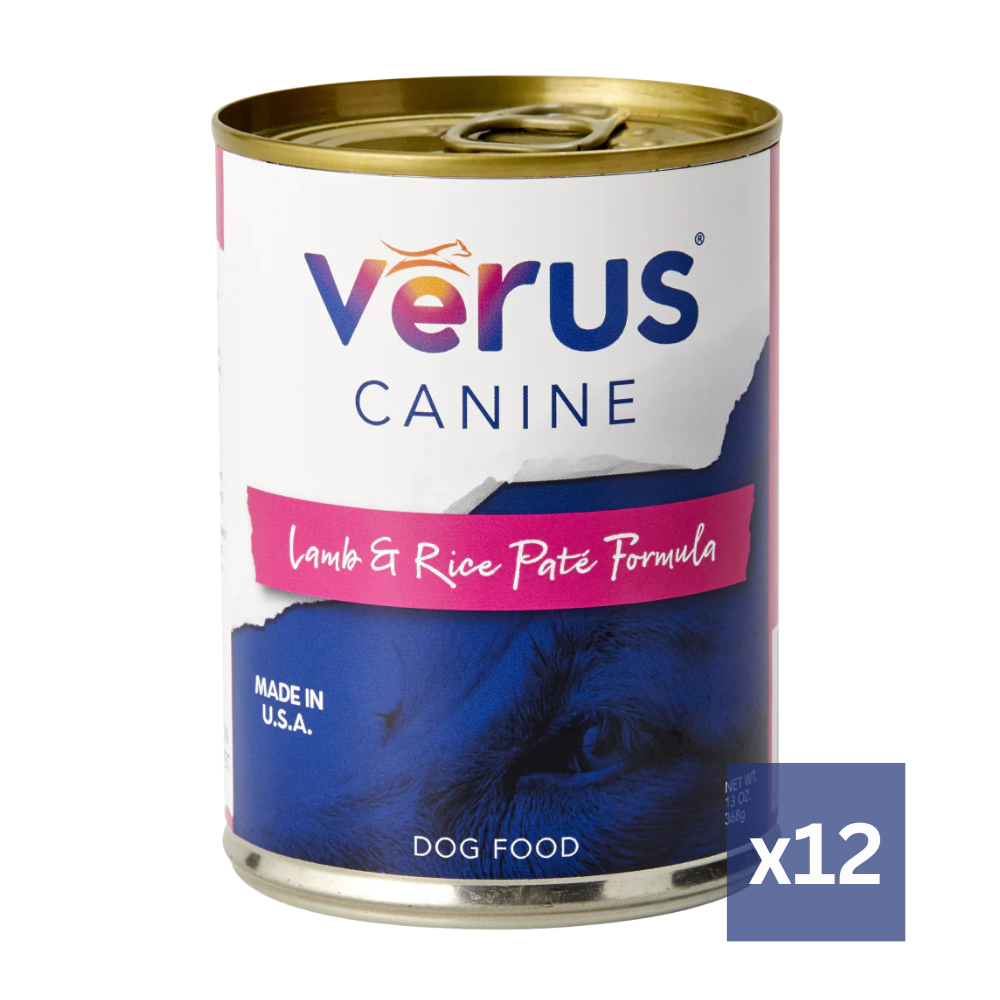 Verus Canine Lamb Rice Pate Formula Canned Dog Food 12 13oz