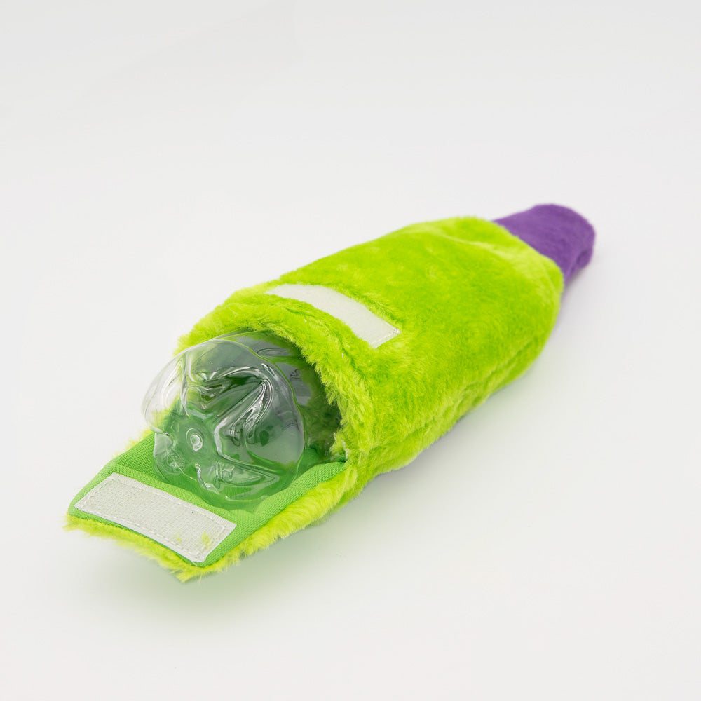 Zippy Paws Halloween 2025 Happy Hour Crusherz Plush Dog Toy, Frankenstein Wine
