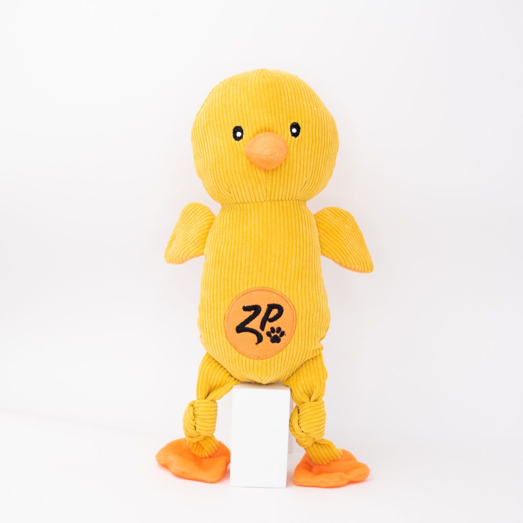 Zippy Paws Corduroy Cuddlerz Plush Dog Toy, Duck