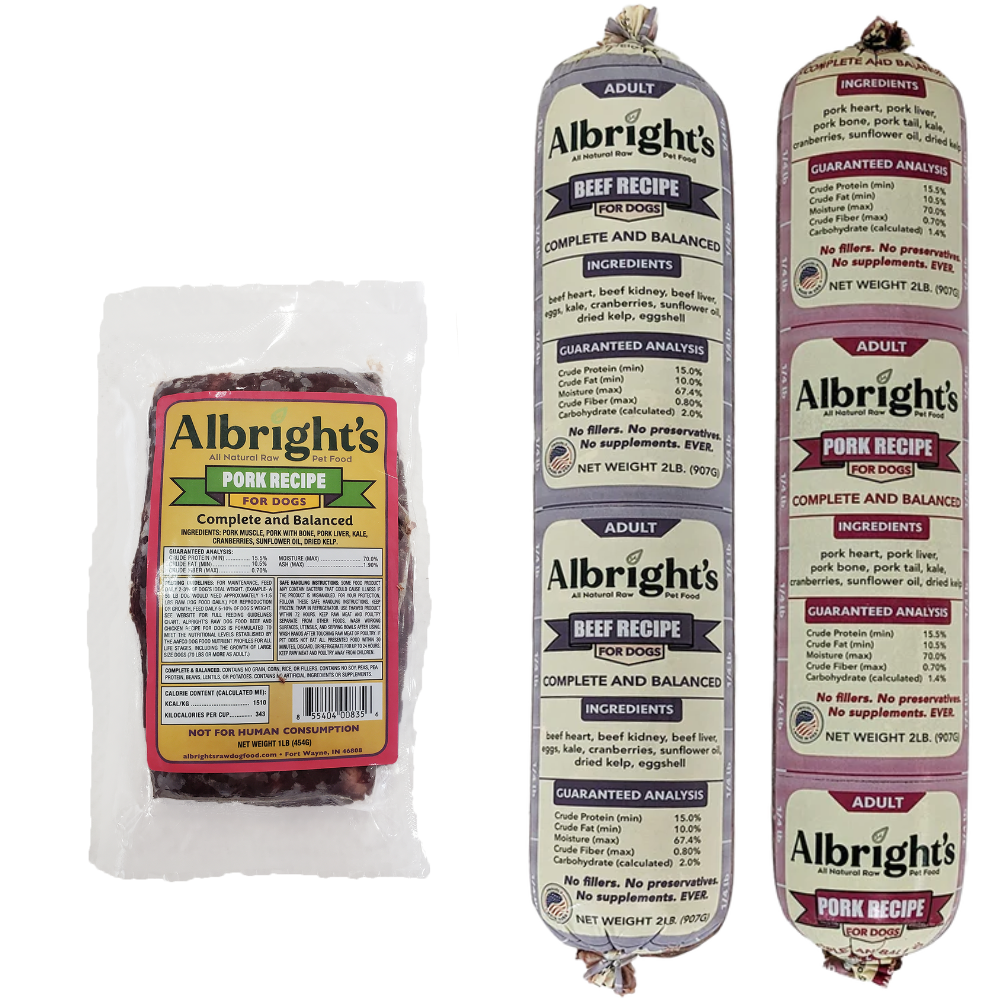 Albright's Custom Raw Frozen Pet Food Chubs