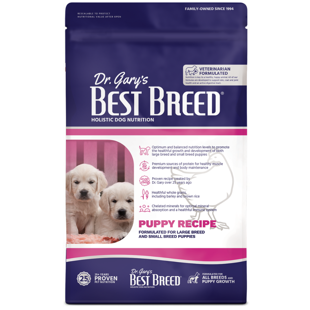 Dr Gary s Best Breed Puppy Diet Dry Dog Food White Dog Bone