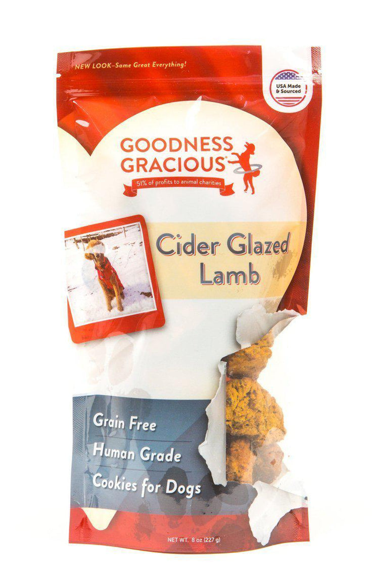 Goodness Gracious Human Grade Cider Glazed Lamb Biscuits Dog Treats 8