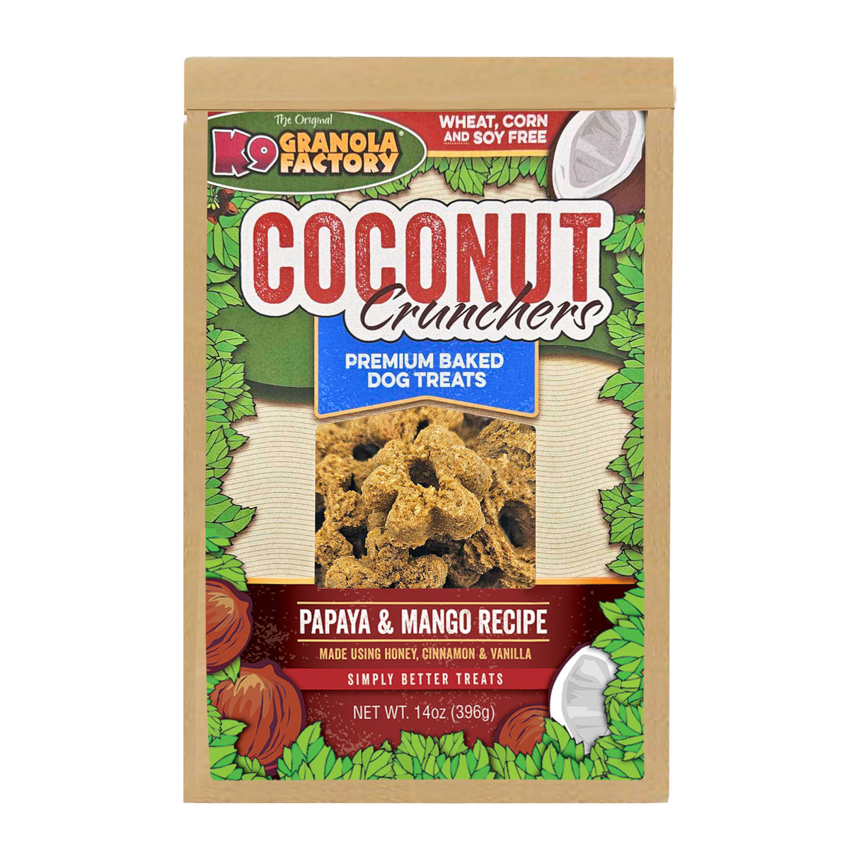 K9 Granola Factory Coconut Crunchers Dog Treats, Papaya & Mango