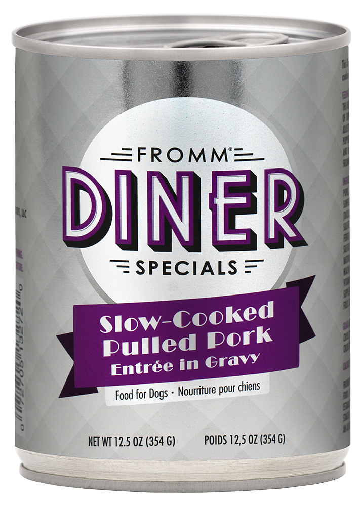 Fromm Slow Cooked Pulled Pork Entree in Gravy Canned Dog Food 12 12.5 White Dog Bone