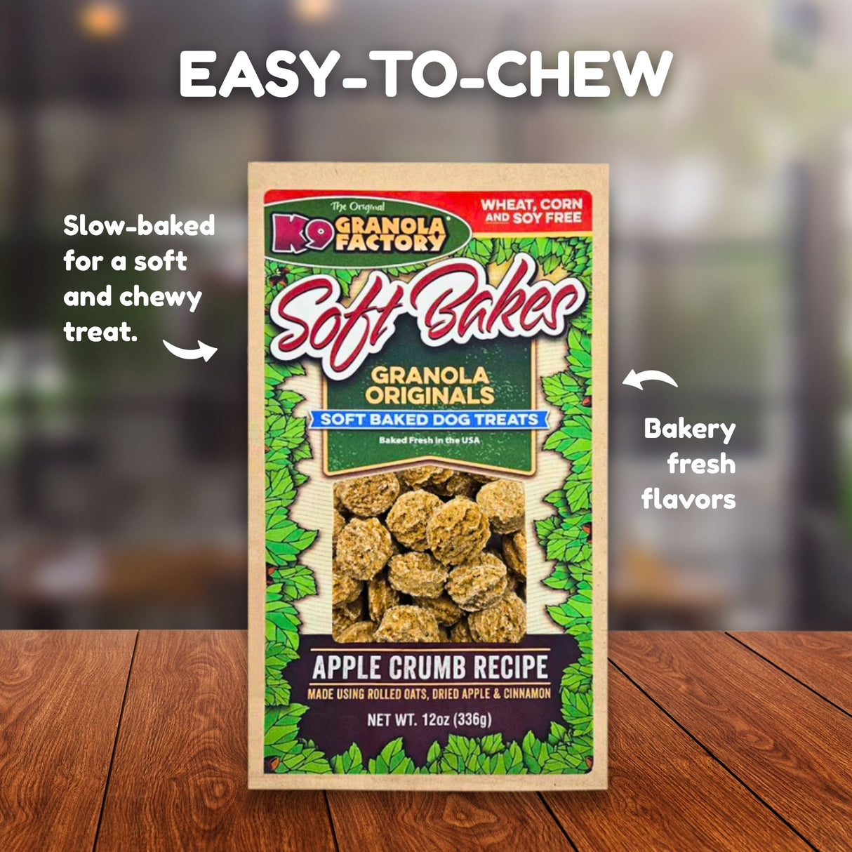 K9 Granola Factory Soft Bakes Dog Treats - Apple Crumb