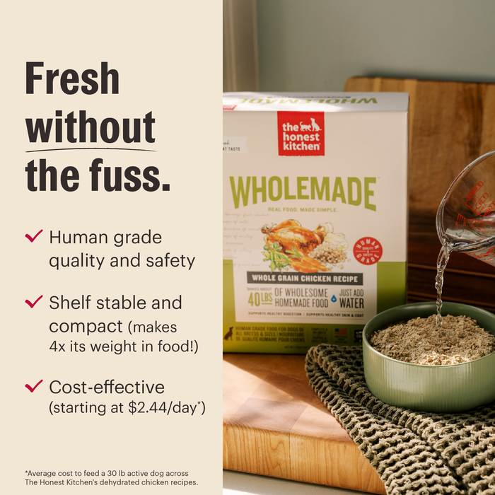 The Honest Kitchen Wholemade Whole Grain Beef & Salmon Recipe Dehydrated Dog Food