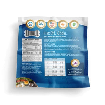 Goodness Gracious Human Grade Synthetic Free Turkey Recipe Gently Cooked Frozen Dog Food