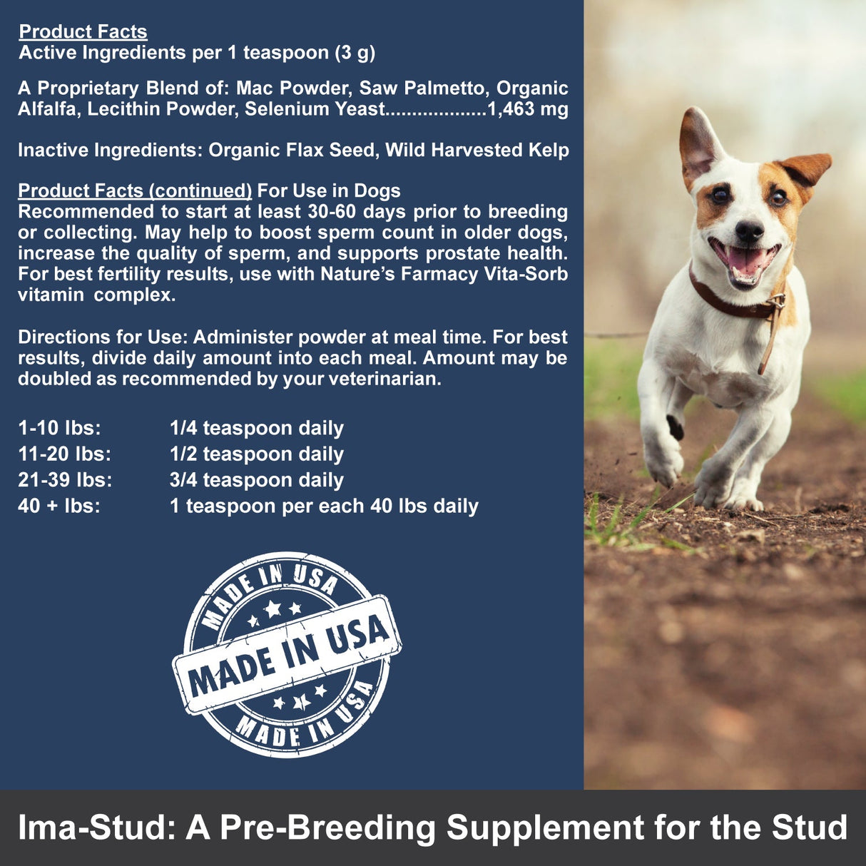 Nature's Farmacy Dogzymes Ima Stud Supplement For Dogs, 8oz