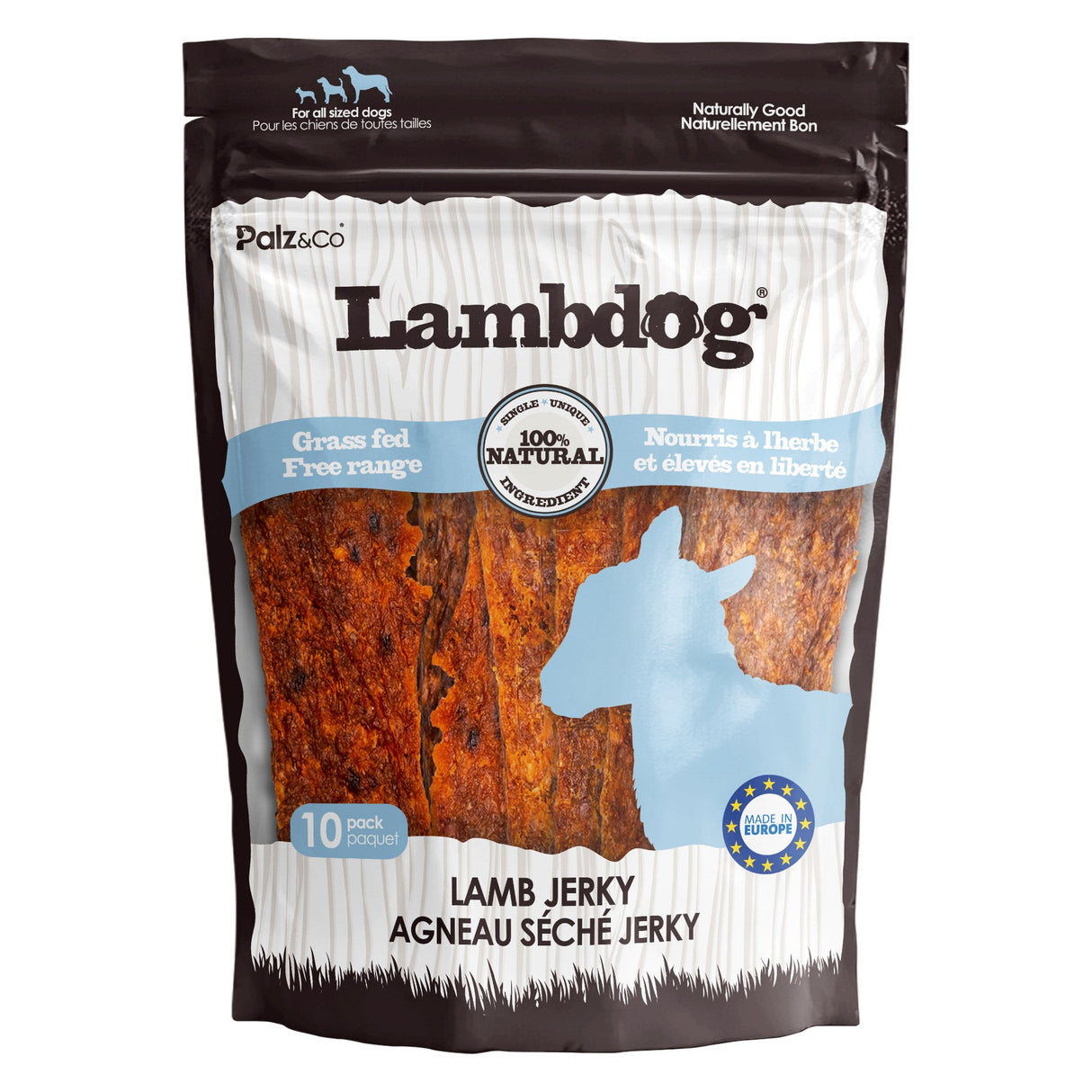Palz&Co Lambdog Lamb Jerky Dog Treats, 10pk