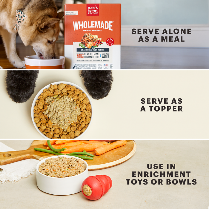 The Honest Kitchen Whole Grain Beef, Oat & Salmon Puppy Recipe Dehydrated Dog Food