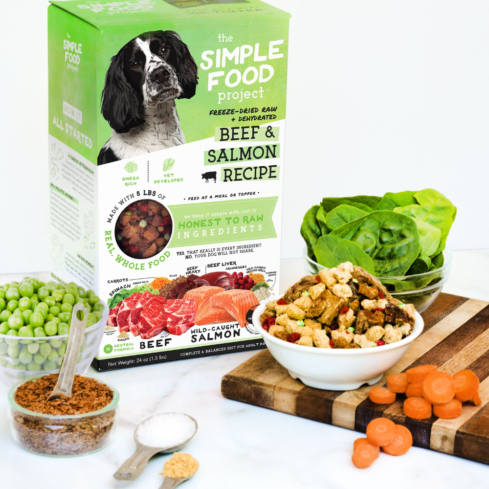 The Simple Food Project Synthetic-Free Freeze-Dried Dog Food - Beef & Salmon Recipe