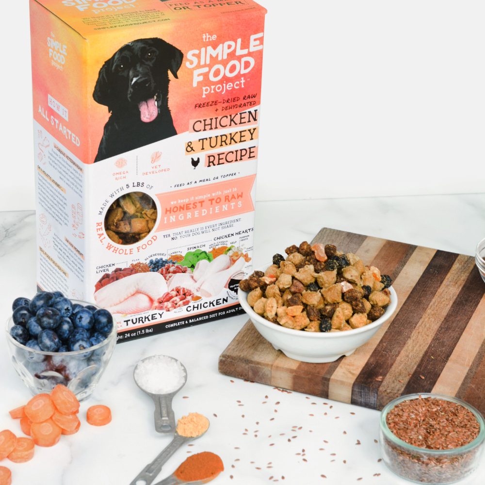 The Simple Food Project Synthetic-Free Freeze Dried Dog Food - Chicken & Turkey Recipe