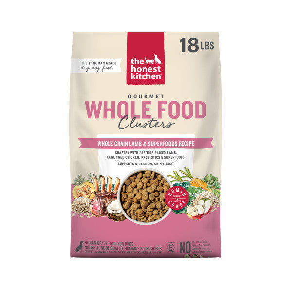 The Honest Kitchen Gourmet Whole Food Clusters Whole Grain Lamb & Superfoods Recipe Dry Dog Food