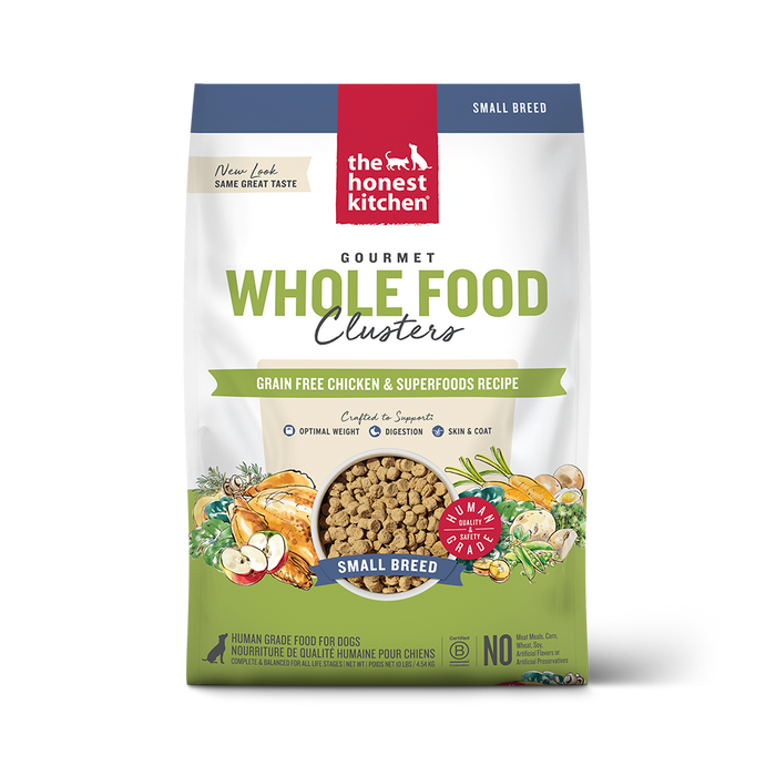 The Honest Kitchen Gourmet Whole Food Clusters Small Breed Grain Free Chicken & Superfoods Recipe Dry Dog Food