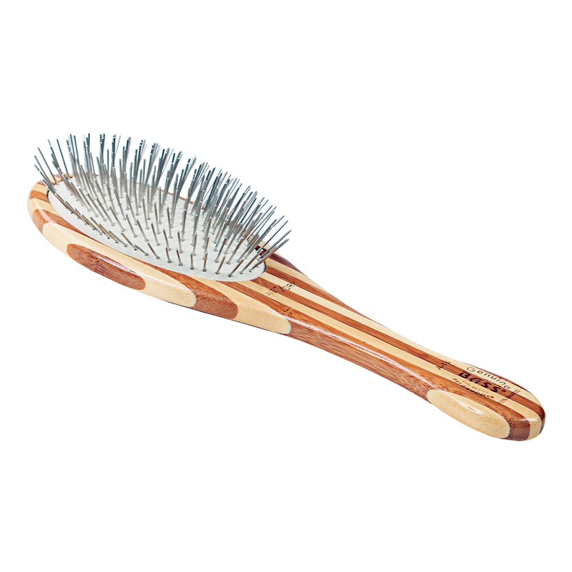 Bass Brushes Style & Detangle Alloy Pin Paddle Brush For Dogs